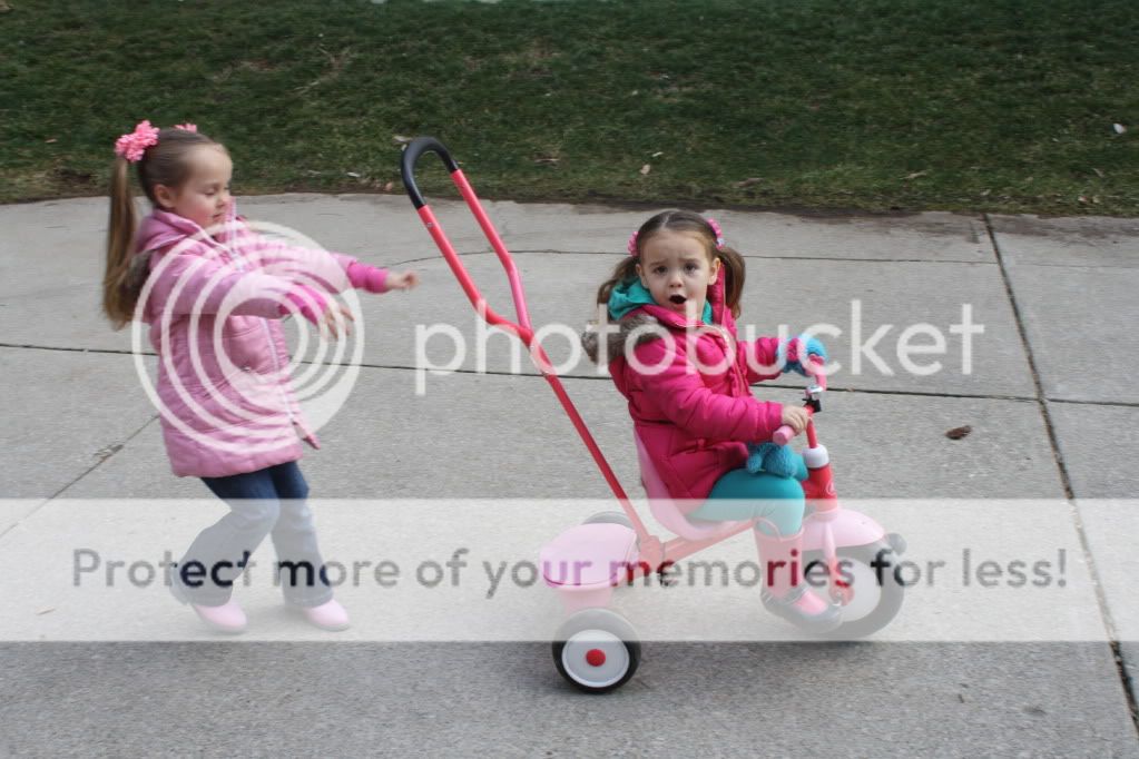 Ella giving Kate a push. Kate screaming that she doesn't need help.